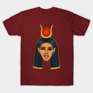 Hathor Goddess tongue out T-Shirt